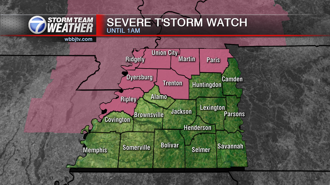 Severe Thunderstorm Watch Issued for Northwest Tennessee WBBJ TV