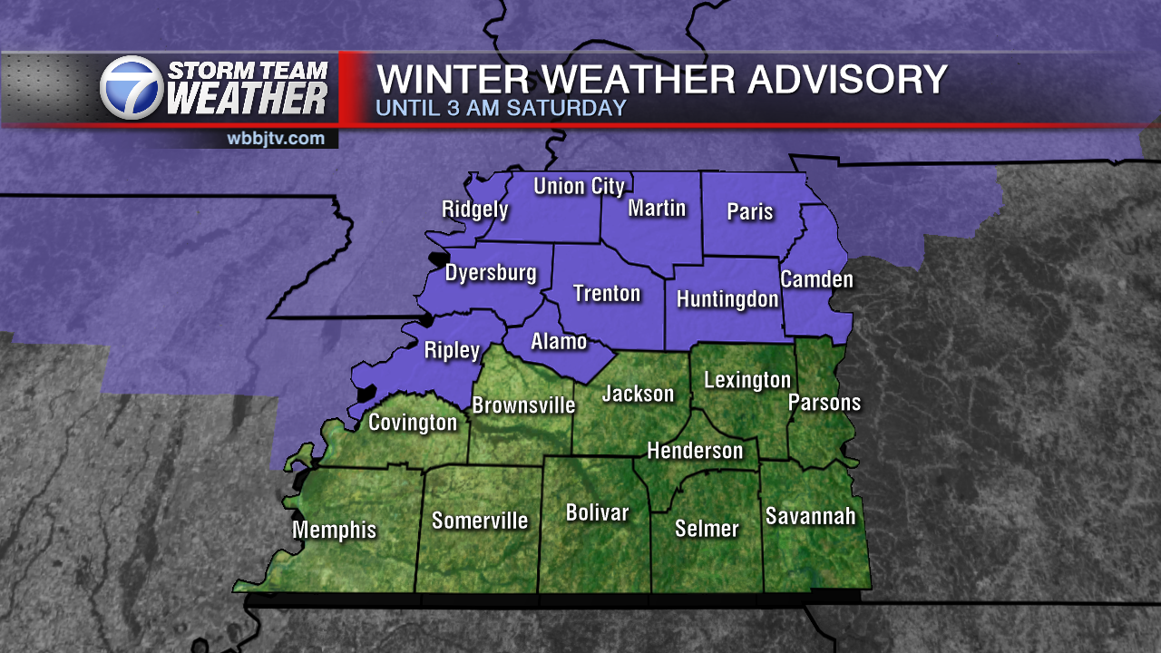 Winter Weather Advisory for Northwest Tennessee WBBJ TV