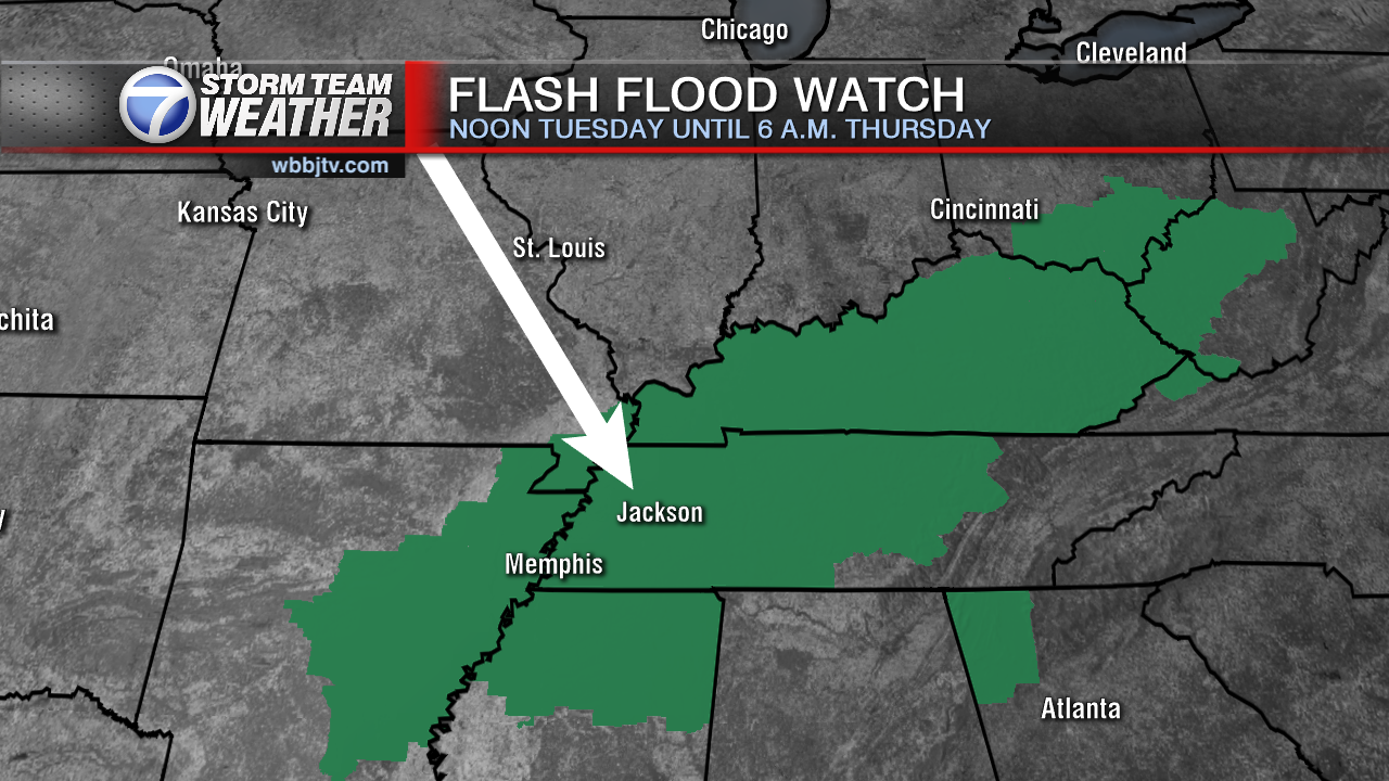 Flash Flood Watch Issued for All of West Tennessee WBBJ TV
