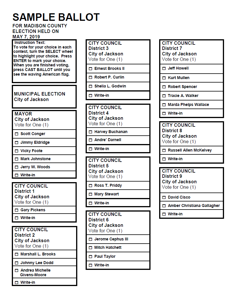 Moore County 2024 Ballot Mada Lauraine