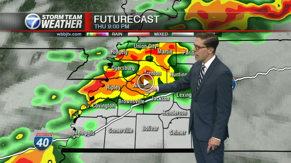 Threat for Severe Thunderstorms Thursday in West Tennessee - WBBJ TV