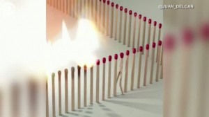 Visual Artist Uses Matches