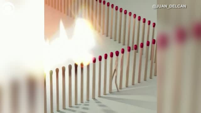 Visual Artist Uses Matches