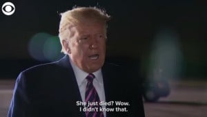 Trump Reacts To Rbg
