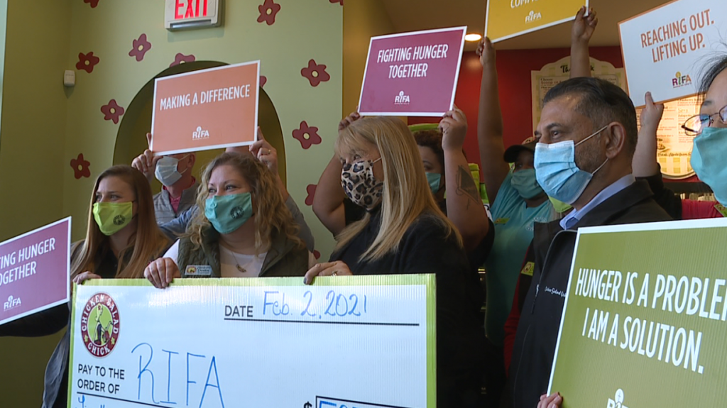 Chicken Salad Chick Presents Check To Rifa