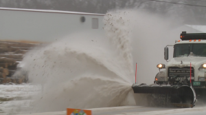 Snow Plow Clears Roads In West Tennessee