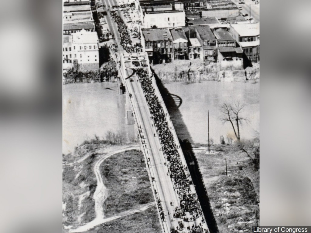 Protesters Crossing The Edmund