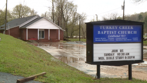 Turkey Creek Baptist Church Sees High Water Levels Following Overnight Rain