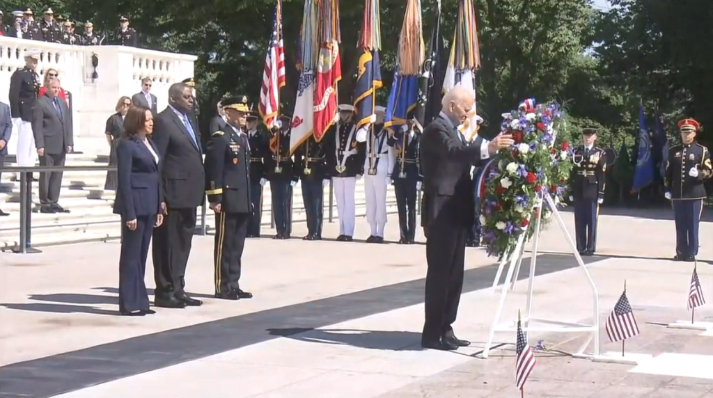 Biden commemorates war dead at Arlington National Cemetery - WBBJ TV