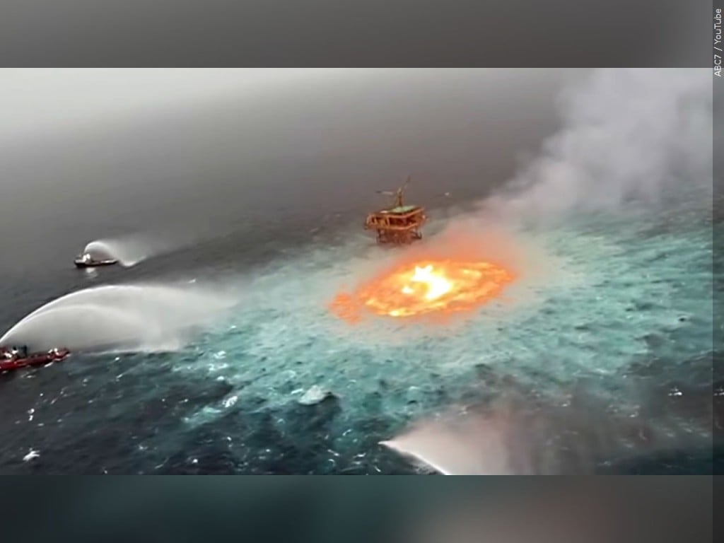 gulf of mexico fire extinguished