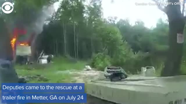 Web Extra Officers Save Dogs From Trailer Fire