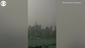 Lightning Strike At One World Trade Center As Hurricane Henri Approached Nyc