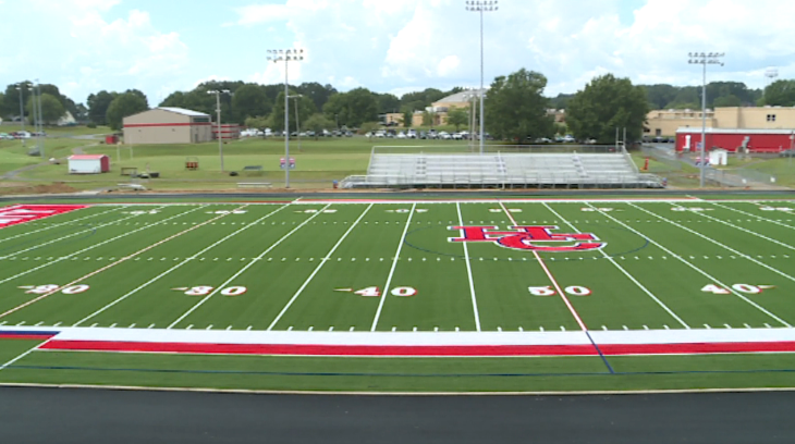 New Cherokee County High School Football Field Installation - Sprinturf