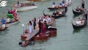 Band Plays On Boat