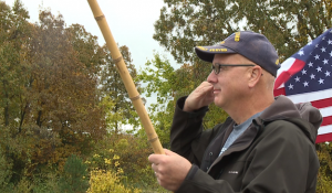Line Of Flags Greets Drivers On Interstate 40 1