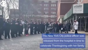 Officer Released From Hospital In Time To Celebrate Thanksgiving