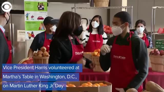 Check It Out: Vice President Harris Volunteers On Mlk Day