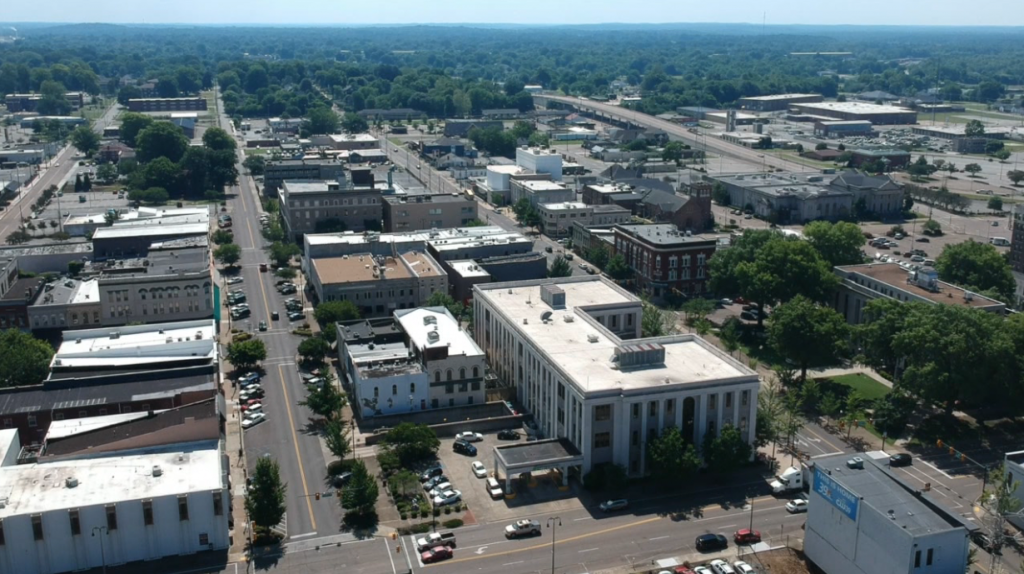 Downtown Jackson Aerial