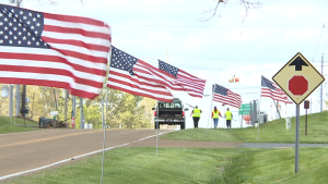 Flags Line Highway As Fallen Wwii Vet Makes Trip Home 1
