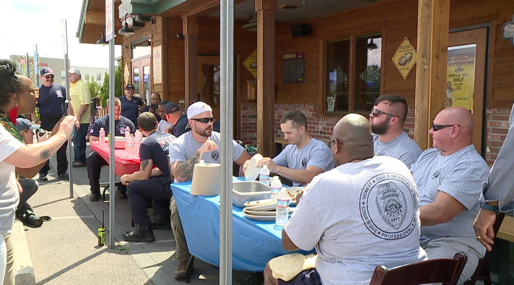 Battle Of The Badges Pits Fire Police Against Each Other In Eating Contest 1