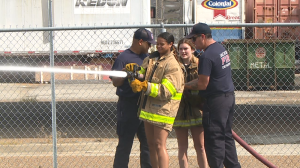 Volleyball Team Gets Training From Fire Department 8