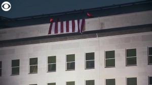 9/11 Flag Unfurling At Pentagon