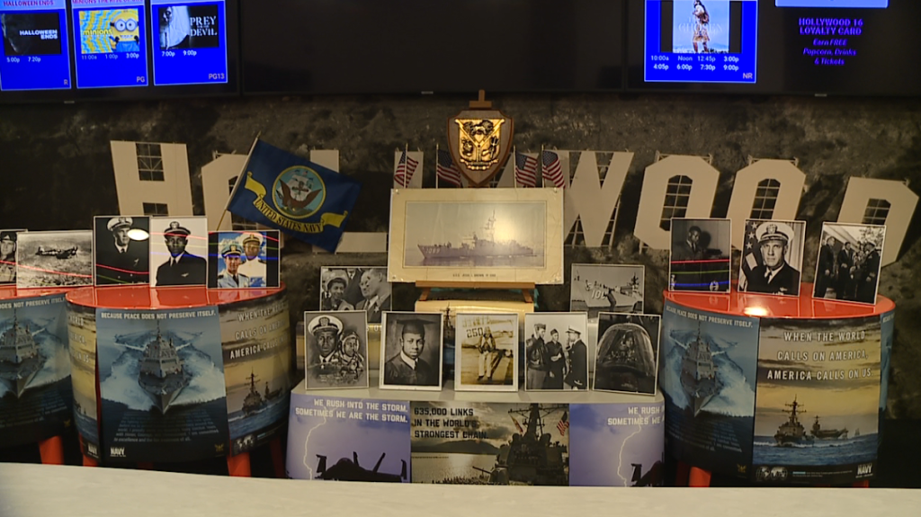 Navy Veterans Sets Up Display For Devotion At Local Theater 1