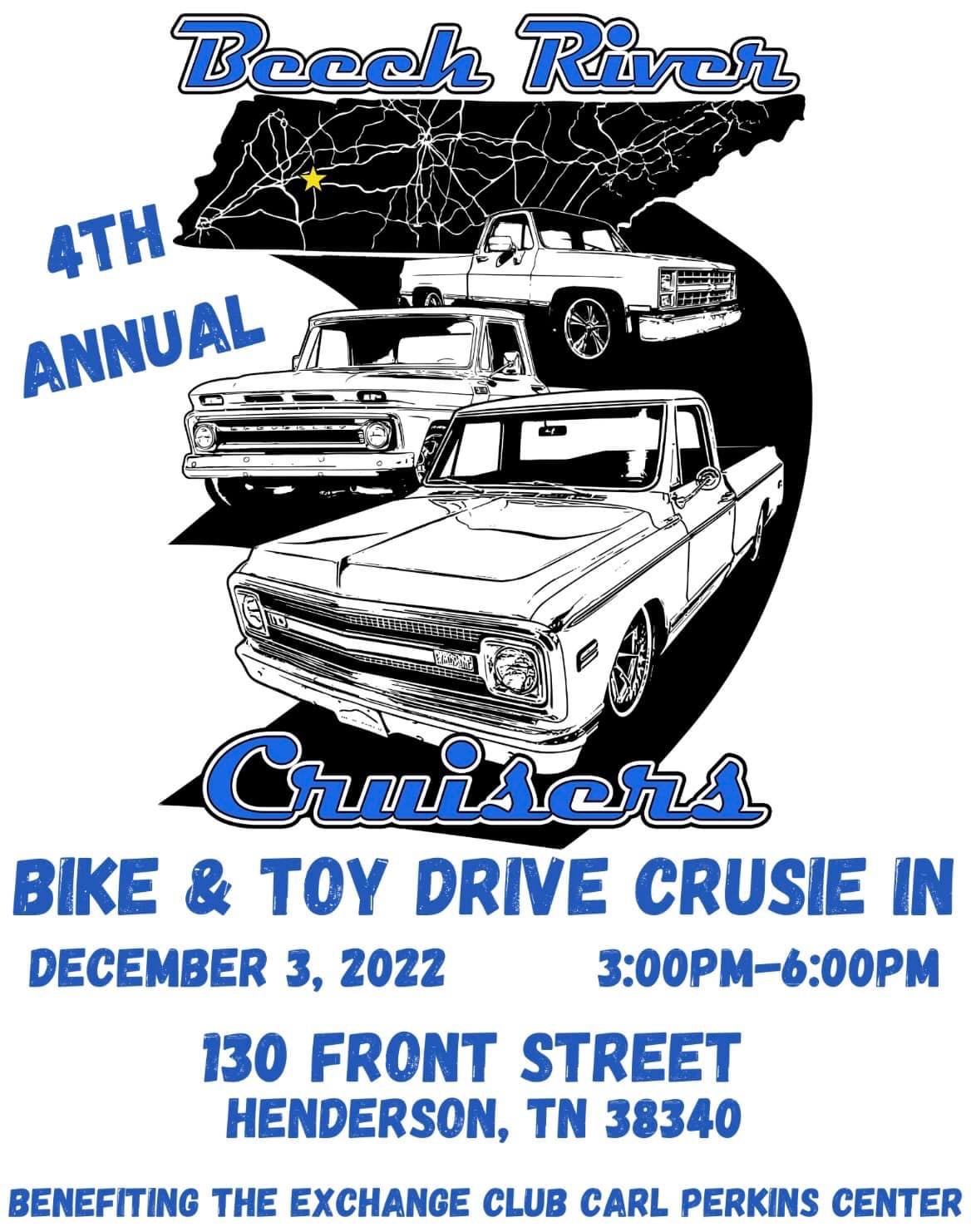 ‘Cruise In’ bike, toy drive to be held December 3