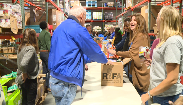 Boxes Get Packed For Hungry Students Senior Citizens 2