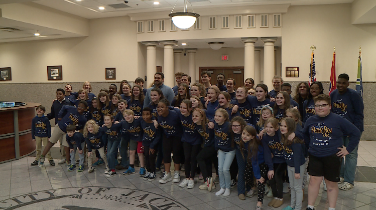 Peter Pan Cast Hold Pop Up Performance 2