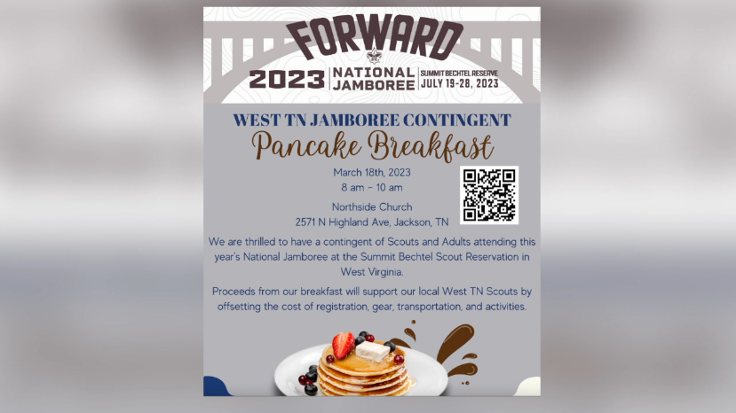 Boy Scouts Of America In West Tennessee Will Be Hosting A Pancake Breakfast