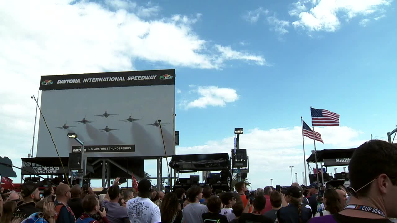 U S Air Force Thunderbirds Perform Flyover At The 2023 Daytona 500