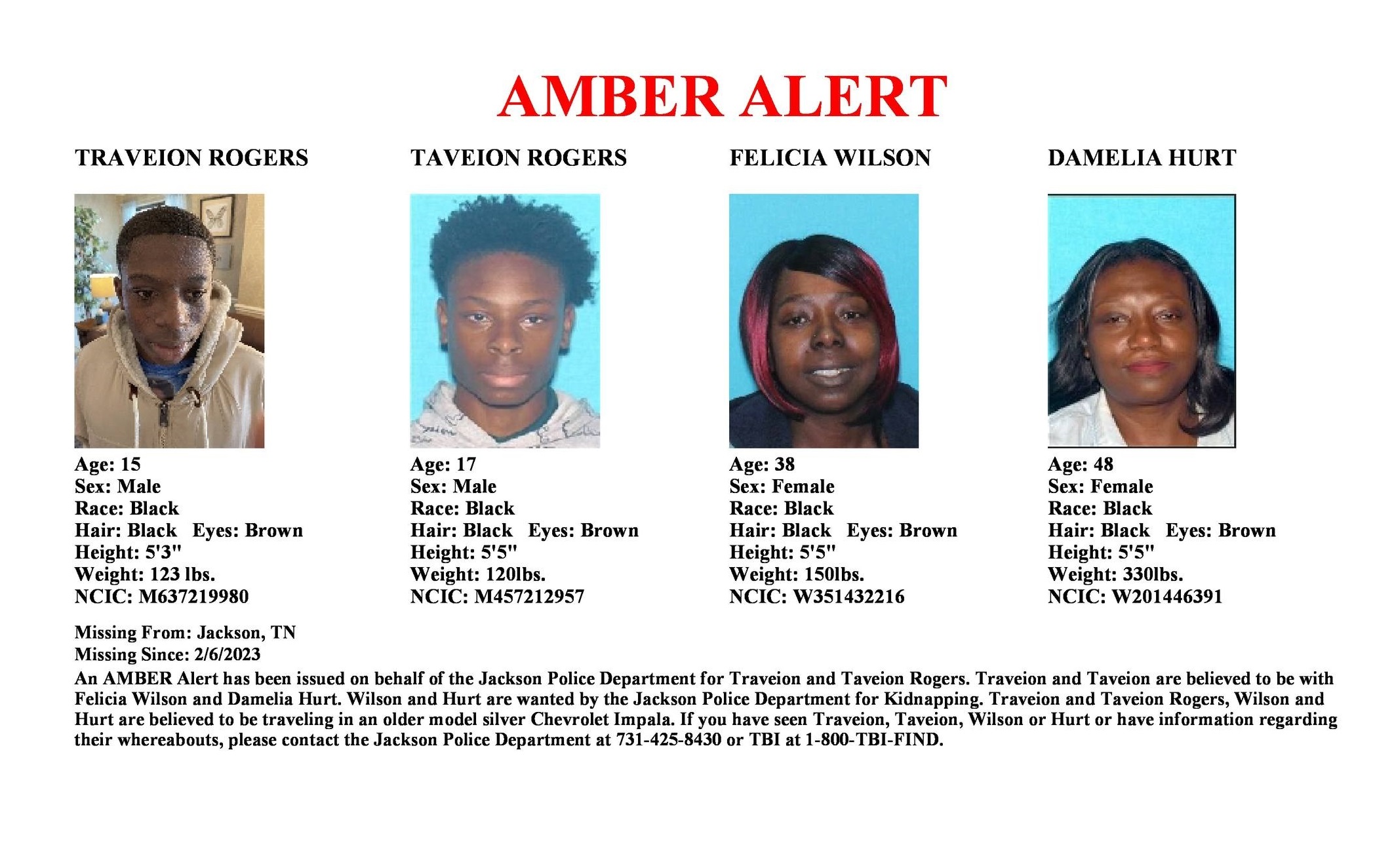 UPDATE: Amber Alert issued for two Jackson teens - WBBJ TV