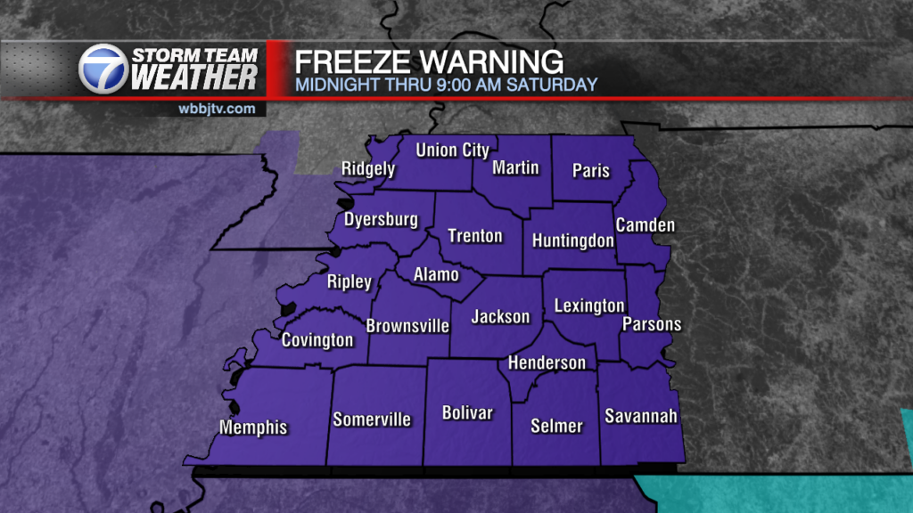 Westtnview Freeze Warning