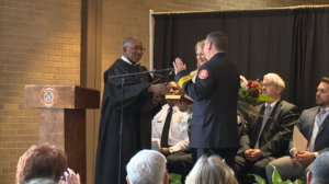 Darryl Samuels Don Friddle Sworn In As Fire Chief 2