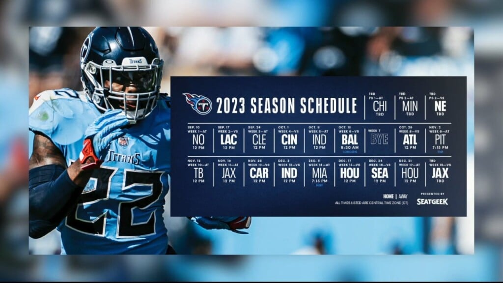 TITANS SCHEDULE WBBJ TV