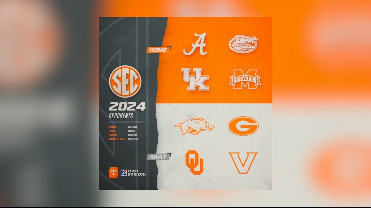 Vols football 2024 SEC opponents WBBJ TV