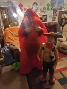 Joshua and Caden Stockdale dressed as Imposter Among us and Woody. Big ...