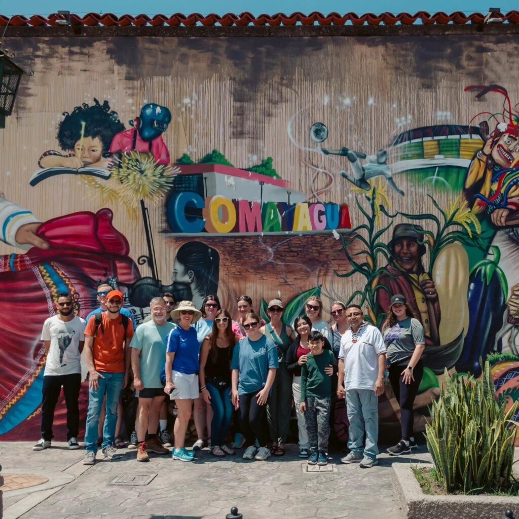 Gcac Honduras Group In Front Of Mural