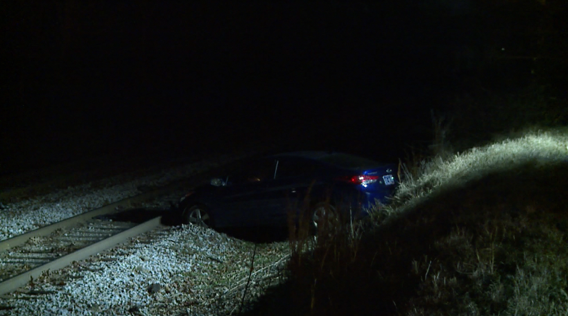 Driver Goes Off Road Onto Railroad Tracks On Rhea Street 3