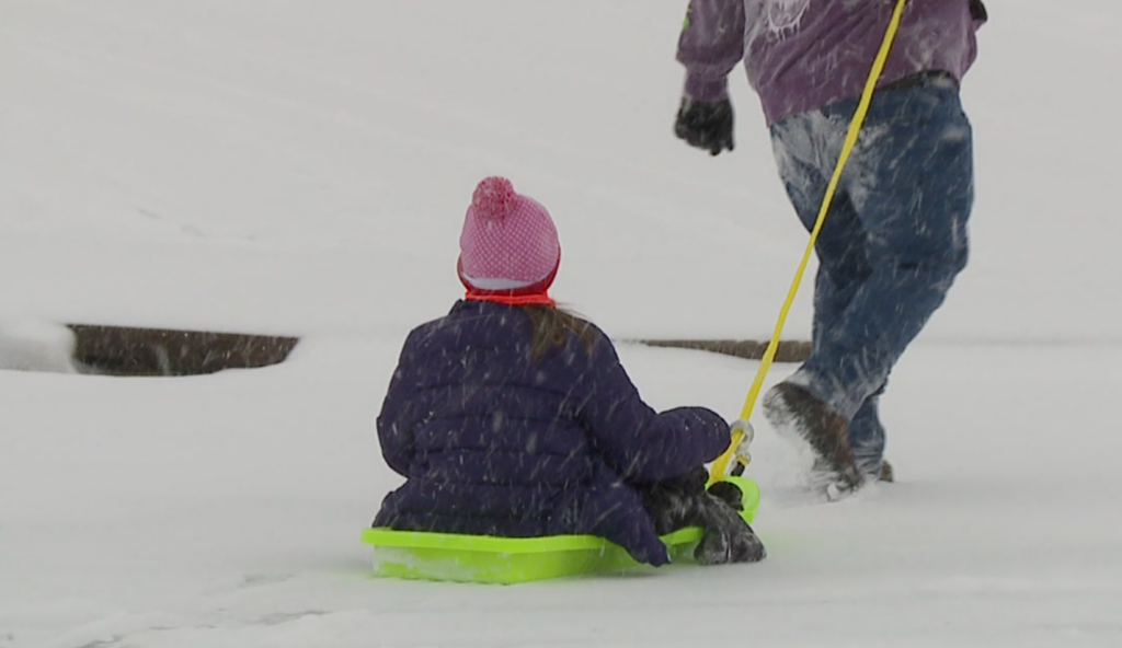 Sledding In The Snow Storm 2