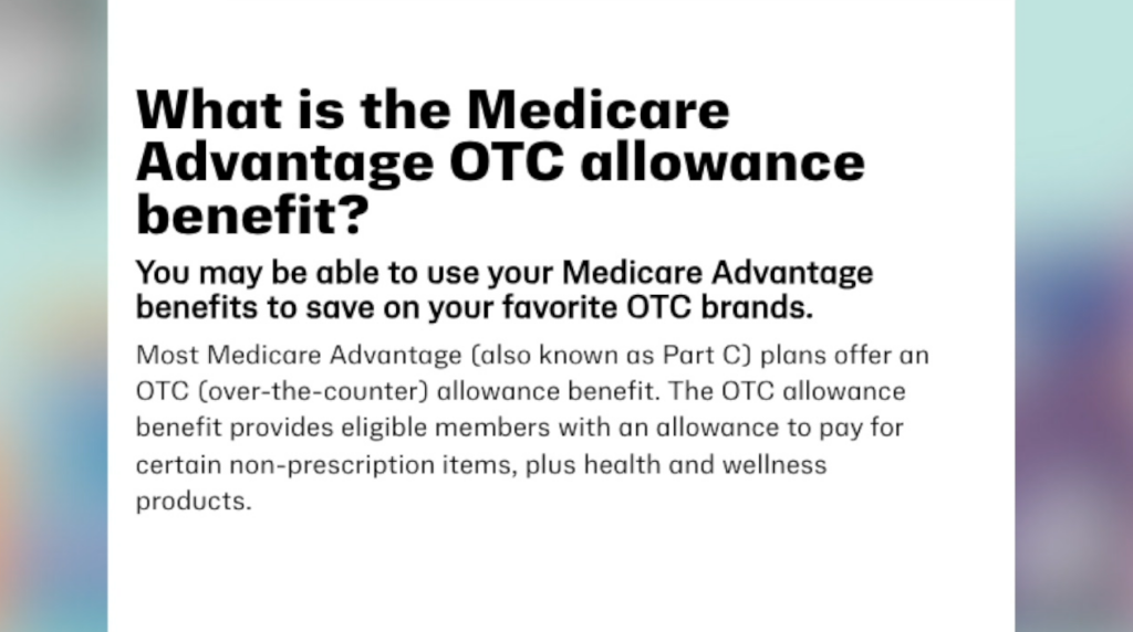 Medicare Advantage What to know about OTC benefits WBBJ TV