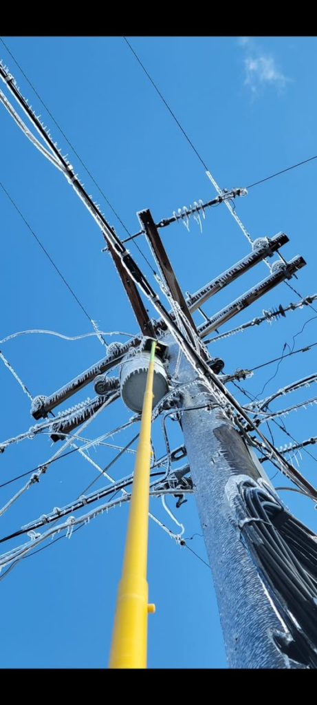 frozen power lines