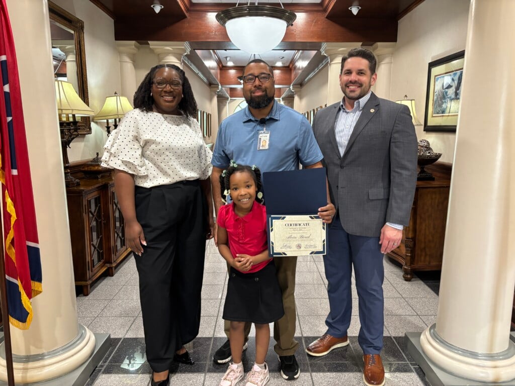 Kelsea Merriweather Alvin Bond Mayor Scott Conger