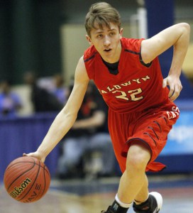 Connor McKay dribbles past half court. (Charles A. Smith/Special to the Journal)