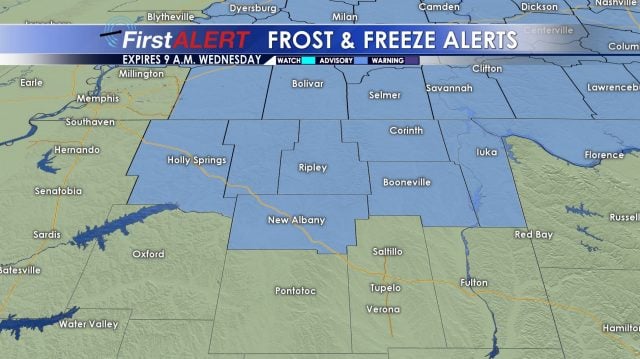 Frost Advisory Tuesday Night