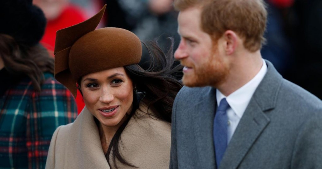 (L-R) US actress and fiancee of Britain's Prince Harry Meghan Markle and Britain's Prince Harry arrive to attend the Royal Family's traditional Christmas Day church service at St Mary Magdalene Church in Sandringham