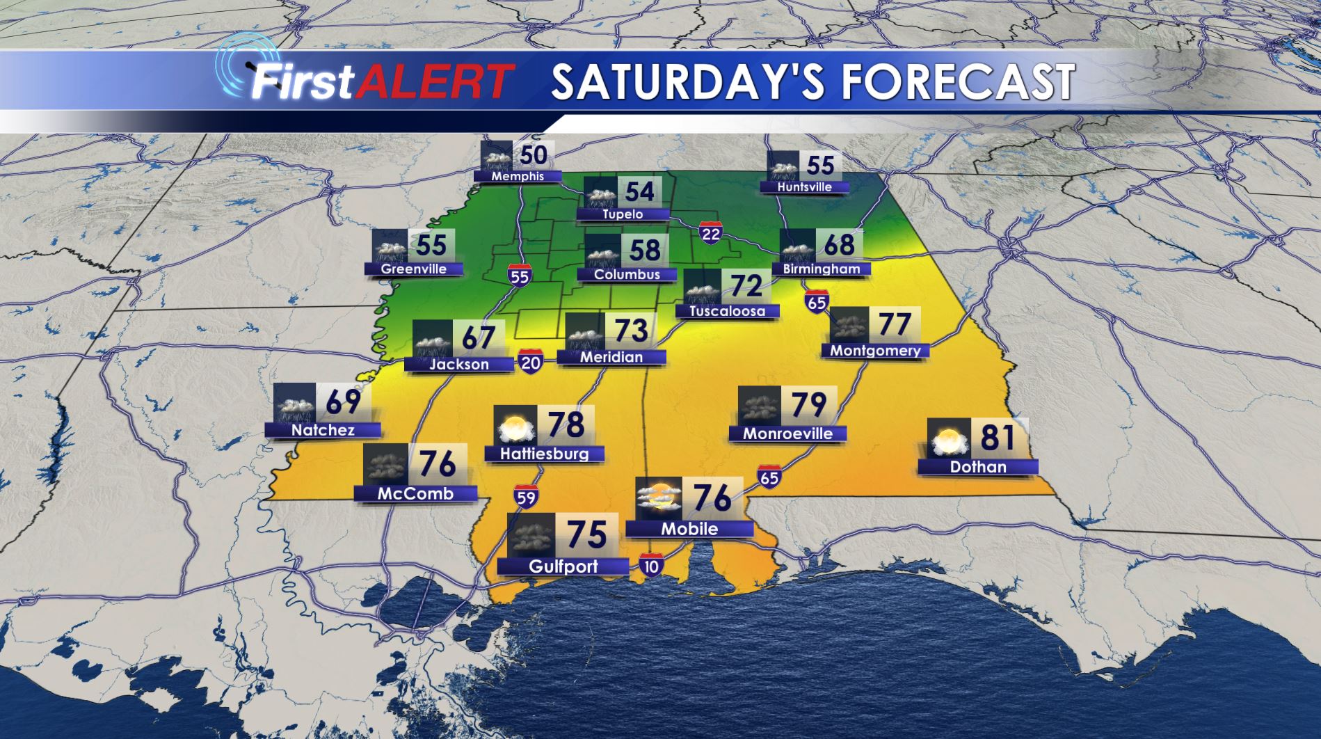 Weekend Showers, Warmer Next Week - Home - WCBI TV | Telling Your Story