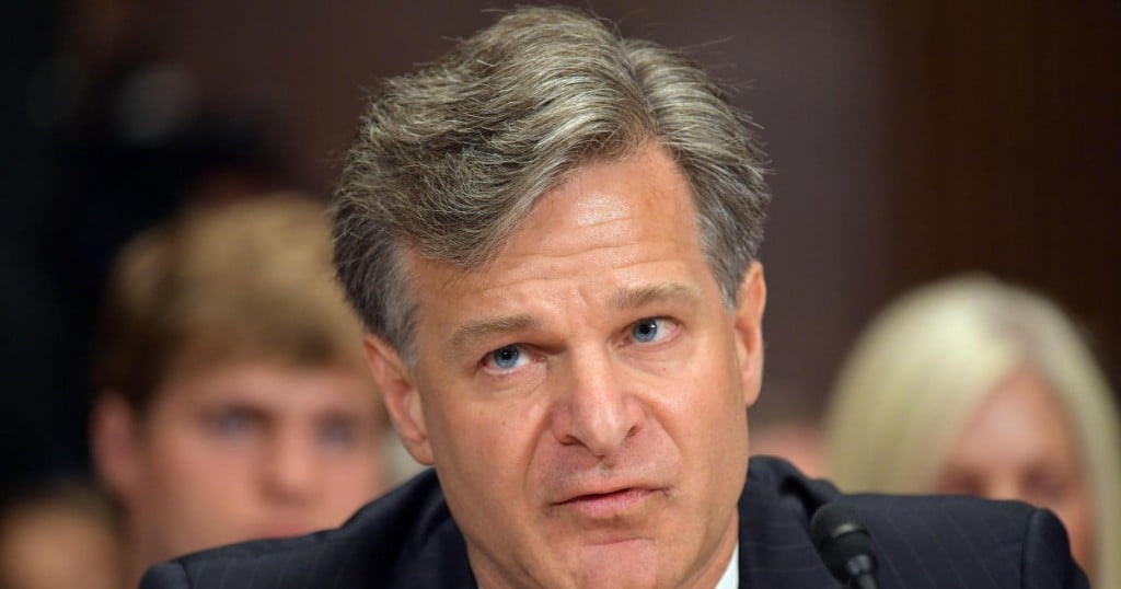 Christopher Wray testifies before the Senate Judiciary Committee on his nomination to be the director of the Federal Bureau of Investigation in the Dirksen Senate Office Building on Capitol Hill on July 12