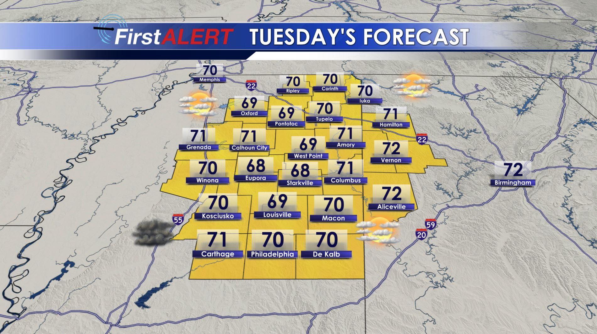 Tuesday's Forecast